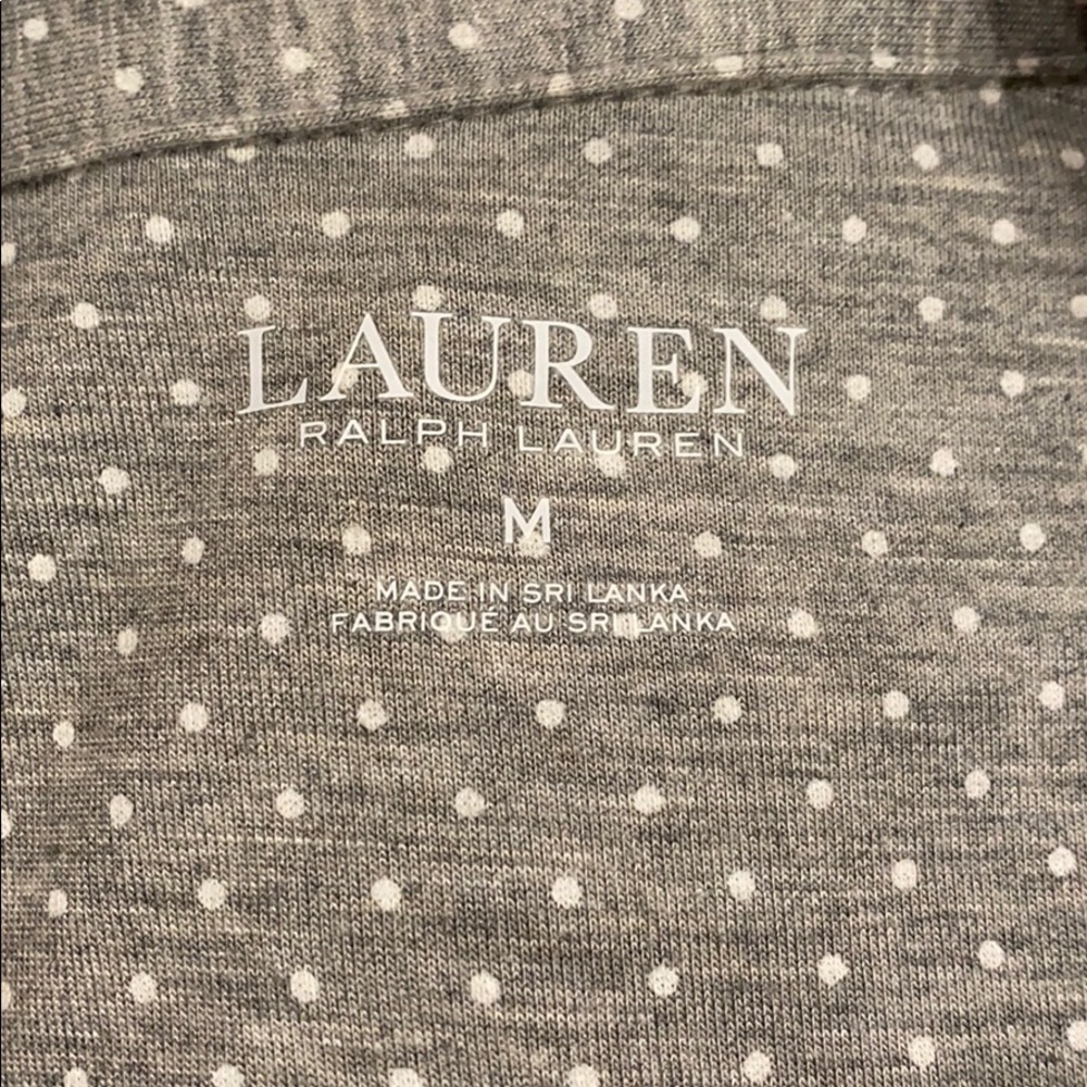 SOLD! 🤍 NWT Ralph Lauren Grey Dot Night Gown - Picture 5 of 6